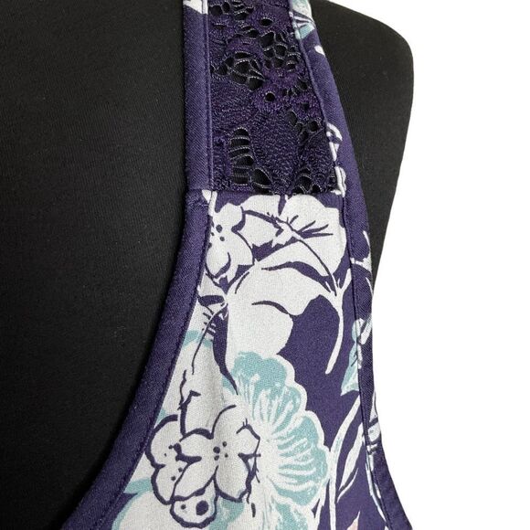 LINEA Donatella Racerback Floral Print Blouse Size M - Picture 3 of 15